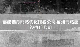 福建推荐网站优化排名公司,福州网站建设推广公司