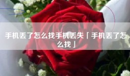 手机丢了怎么找手机丢失「手机丢了怎么找」