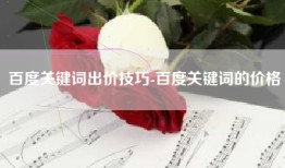 百度关键词出价技巧-百度关键词的价格