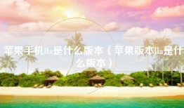 苹果手机lla是什么版本（苹果版本lla是什么版本）