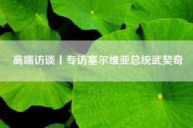 高端访谈丨专访塞尔维亚总统武契奇