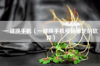 一键换手机（一键换手机号码绑定的软件）