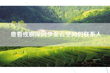 查看或删除同步至云空间的联系人